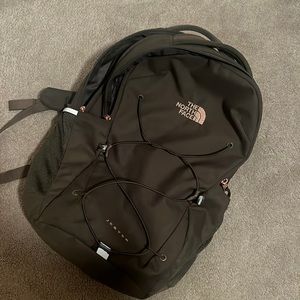 North face army green backpack